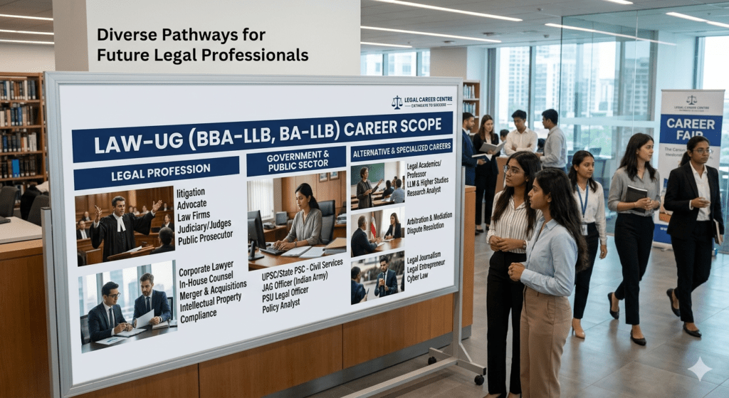 LAW -UG(BBA-LLB, BA-LLB )CAREER SCOPE